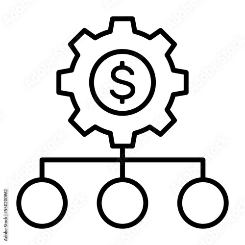 Cashflow vector icon isolated on white background