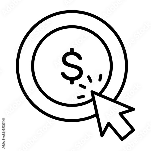 Pay per click vector icon in trendy style