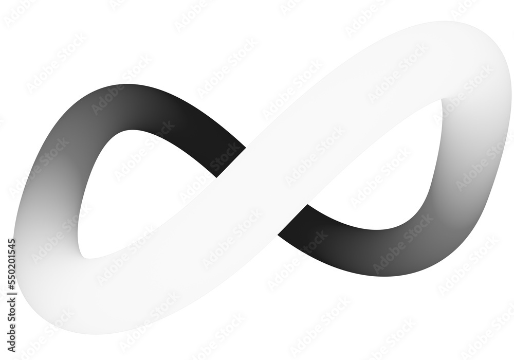 Infinity 3d sign symbol isolated Infinity 3d sign symbol isolated