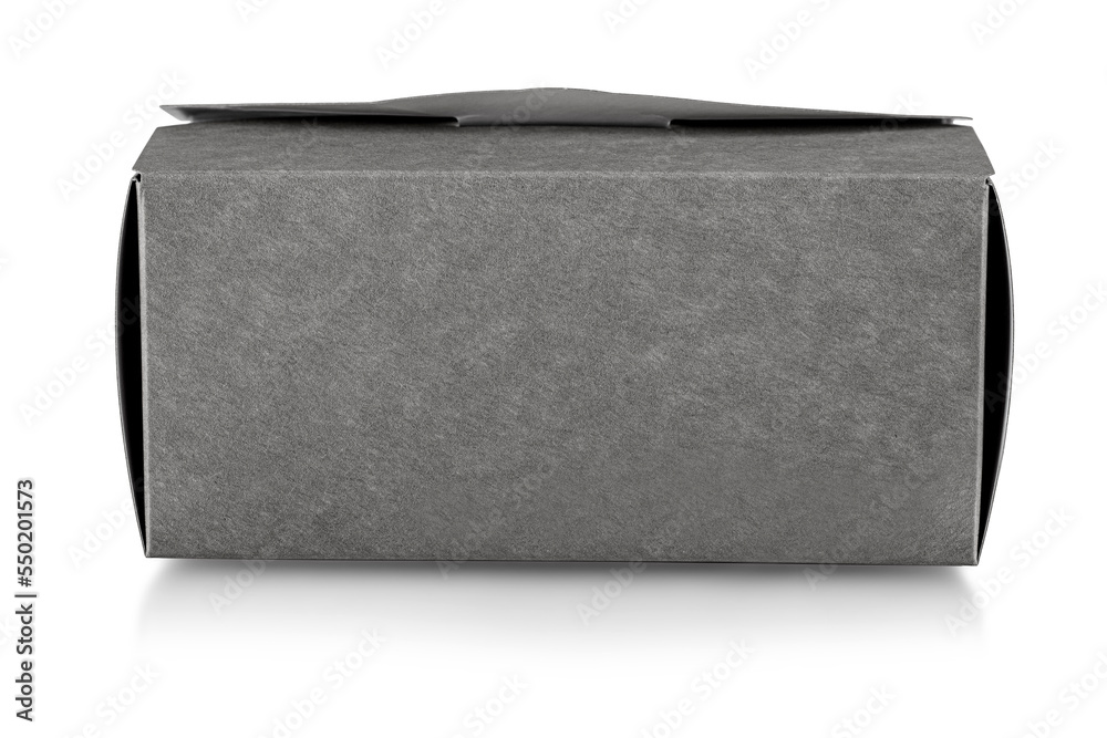 closed paper food box isolated on white background with clipping path closed paper food box isolated on white background with clipping path