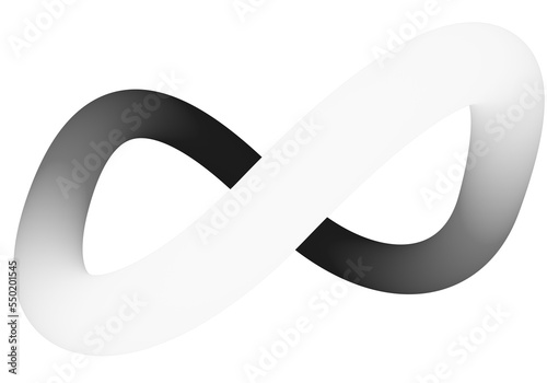 Infinity 3d sign symbol isolated
