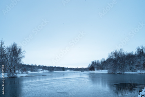 the river in the winter