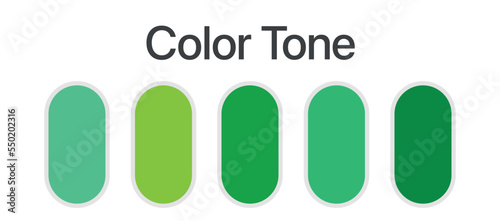 set of palette color with five color 