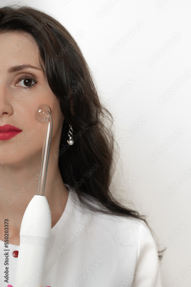 Skin care with darsonval, darsonval to improve blood circulation. Skin care with darsonval, darsonval to improve blood circulation.
