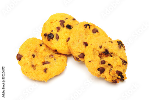 Cookie tower on white background 