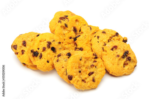 Cookie tower on white background 