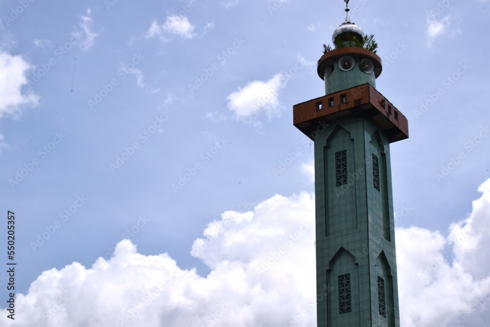 Mosque Towers in Indonesia. Mosque with Islamic background