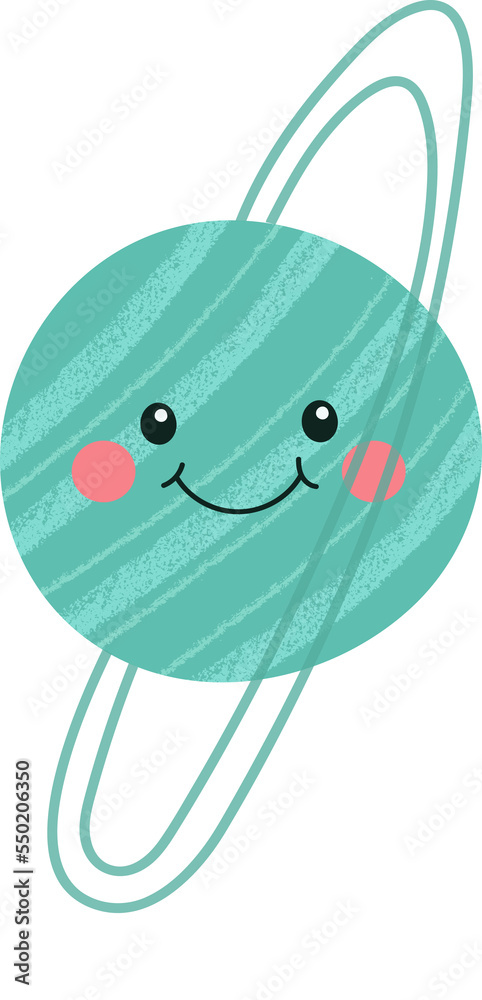 Uranus cute planet vector Uranus cute planet vector