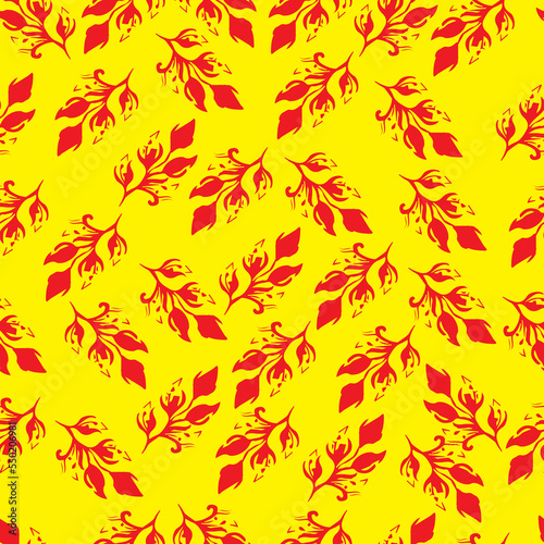 Autumn Leaves Fabric Pattern Seamless 