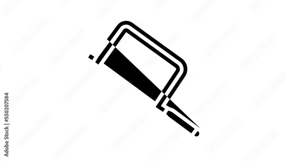 coping saw line icon animation coping saw line icon animation