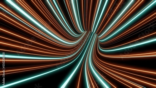 Wallpaper Mural 3d render motion line of speed and power or light trails. High-speed light with curve movement beam. 5G Technology fast and futuristic background. Abstract motion blur. Torontodigital.ca