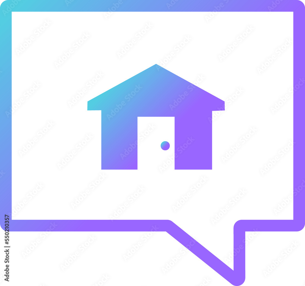 home chat modern gradient icon home chat modern gradient icon