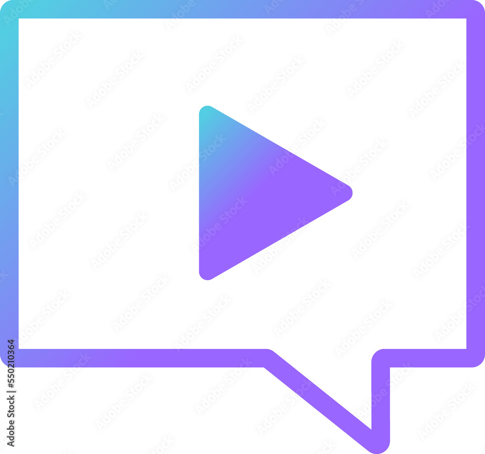 play chat modern gradient icon play chat modern gradient icon