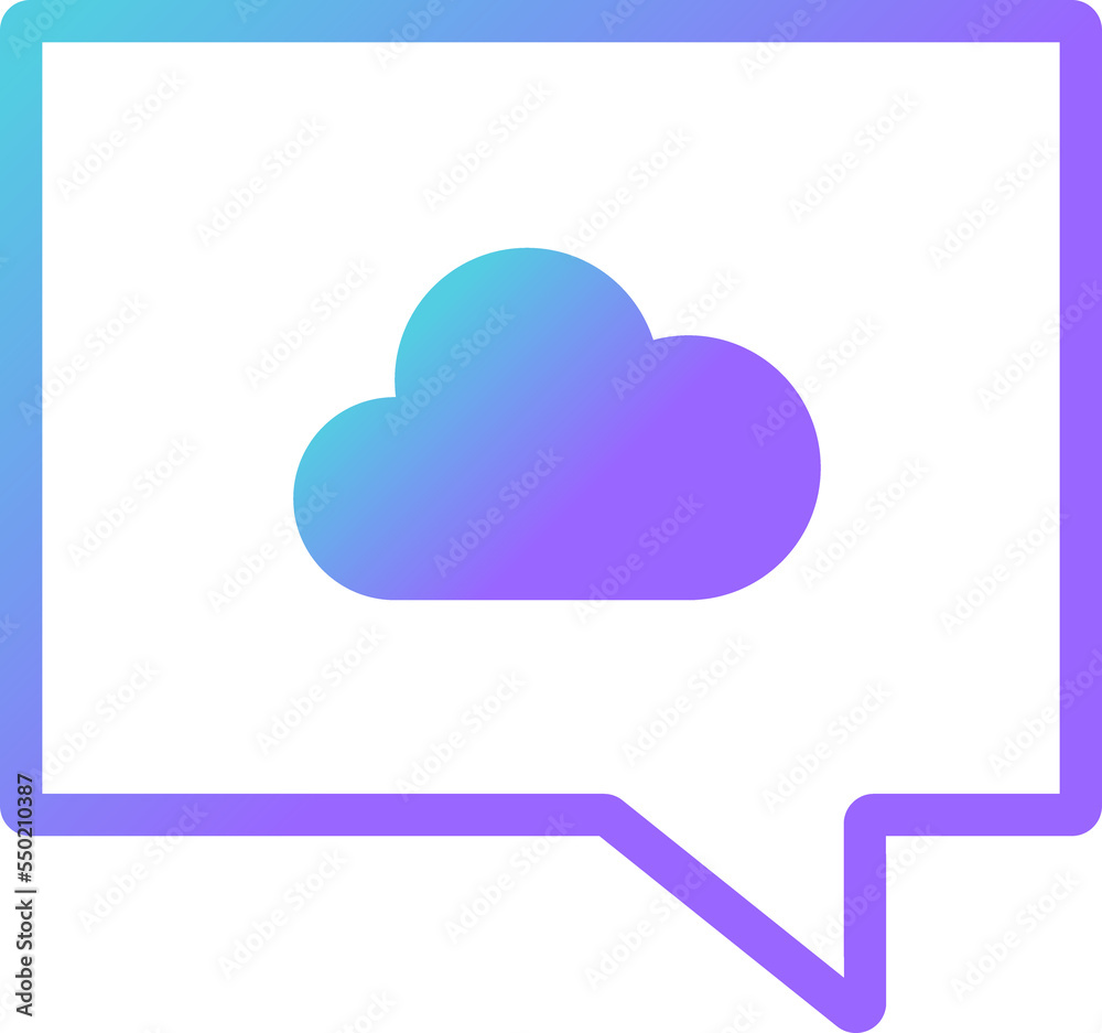 cloud chat modern gradient icon cloud chat modern gradient icon