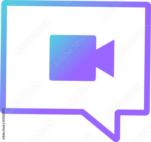 video chat modern gradient icon