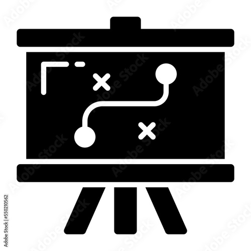 Trendy vector icon of strategic planning, tactical plan