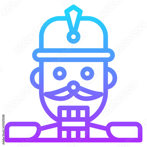 nutcracker gradient line icon