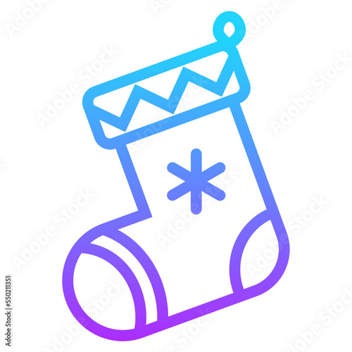 sock gradient line icon