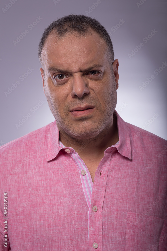 Angry middle-aged man Angry middle-aged man
