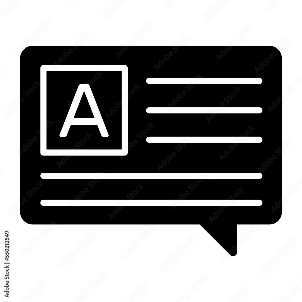 A vector icon design of answer question A vector icon design of answer question