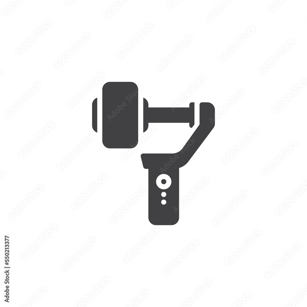 Cell phone handheld gimbal vector icon