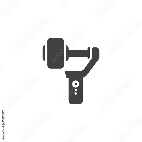 Cell phone handheld gimbal vector icon