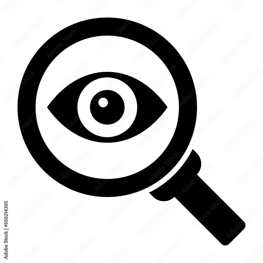 An icon of search monitoring in trendy style An icon of search monitoring in trendy style
