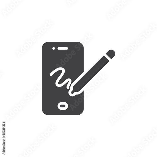 Phone stylus vector icon