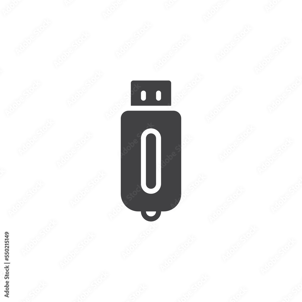 USB flash drive vector icon USB flash drive vector icon