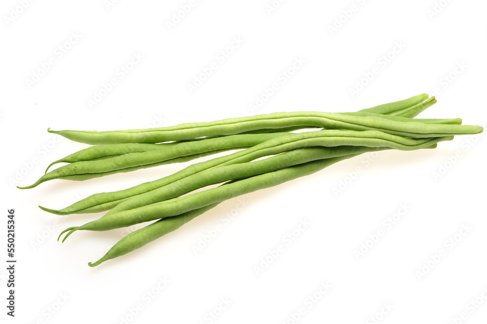 Green kidney bean on white background Green kidney bean on white background