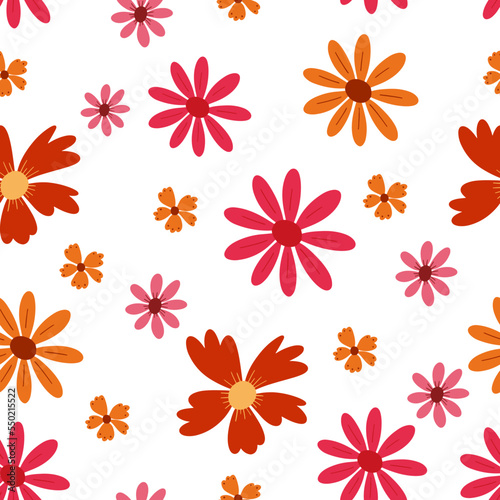 Seamless floral vector pattern. Perfect for modern wallpaper, fabric, home decor, and wrapping projects.