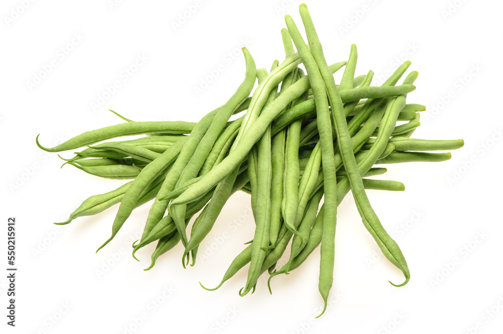 Green kidney bean on white background Green kidney bean on white background