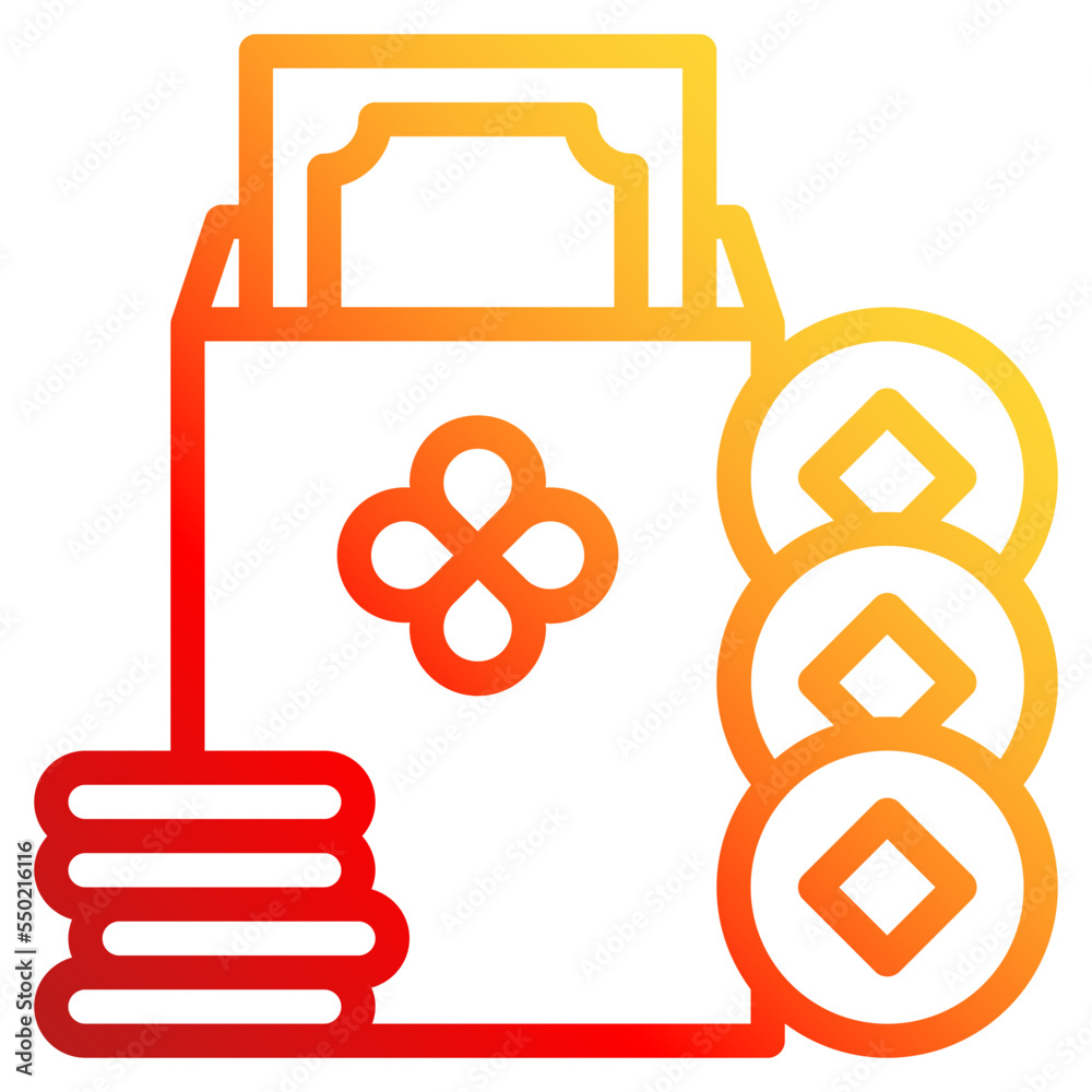 renminbi gradient line icon renminbi gradient line icon
