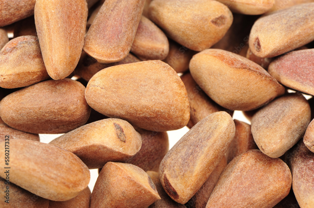 Fototapeta premium Pine Nuts Isolated on White Background