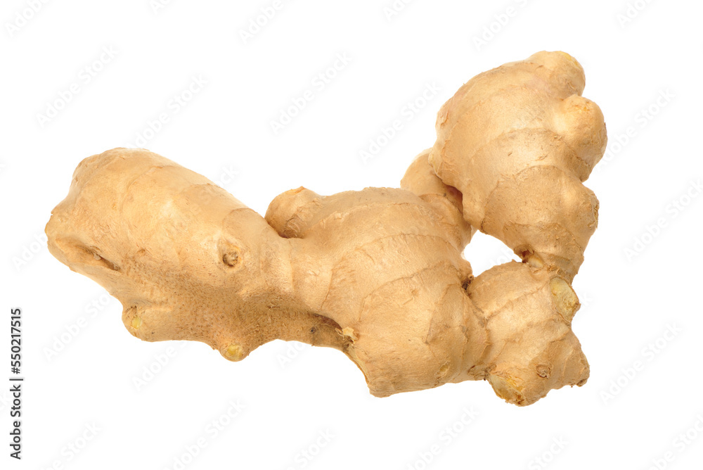 fresh ginger on a white background