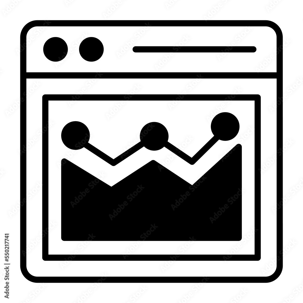 Web analysis vector icon isolated on white background Web analysis vector icon isolated on white background
