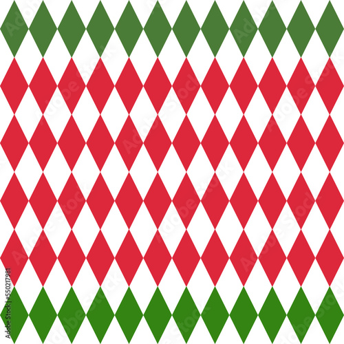 Argyle pattern seamless , red green  Neutral geometric stitching vector graphic for gift paper, socks, sweaters, jumpers, or any other New Year's paper design. christmas