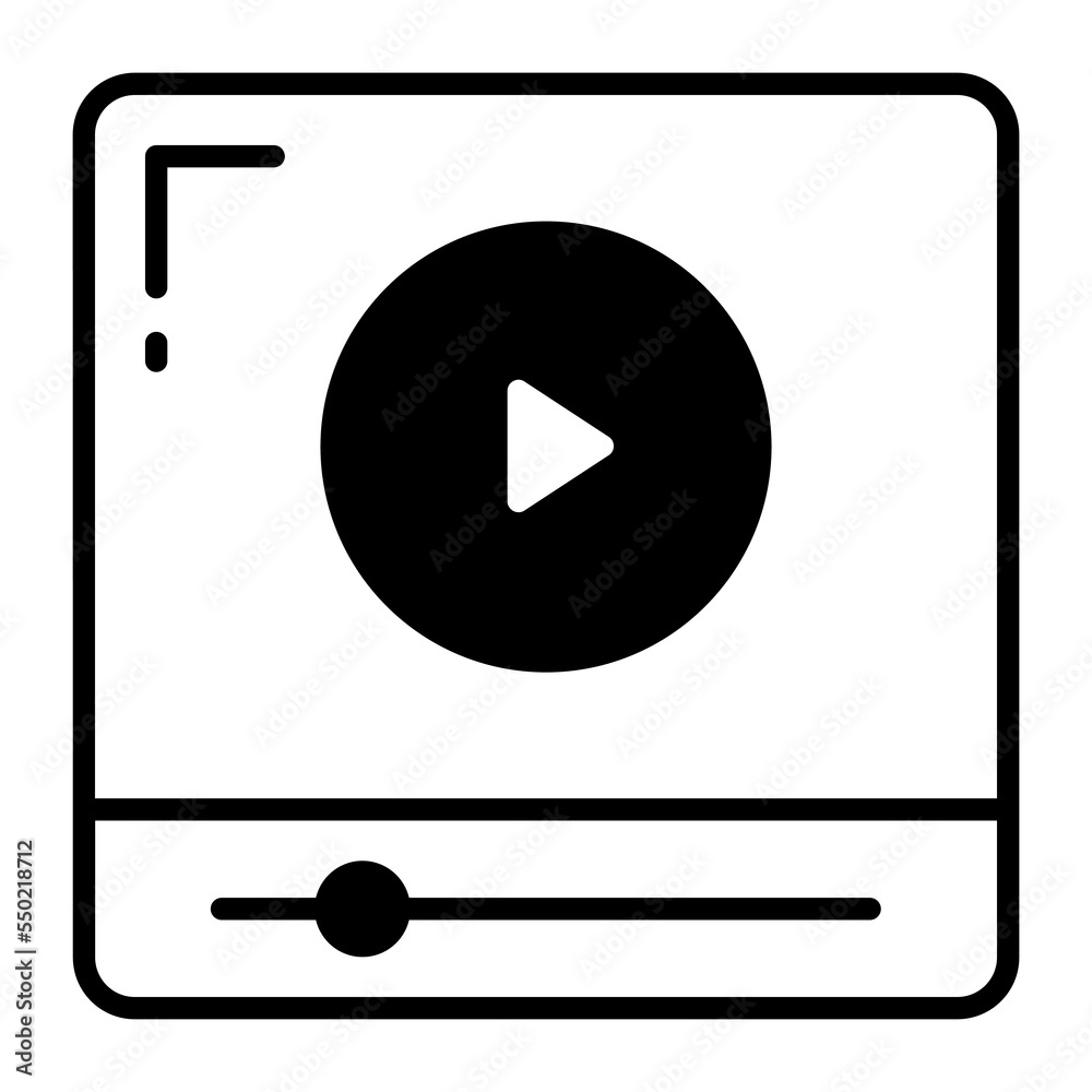 Vector icon design of video streaming in trendy style