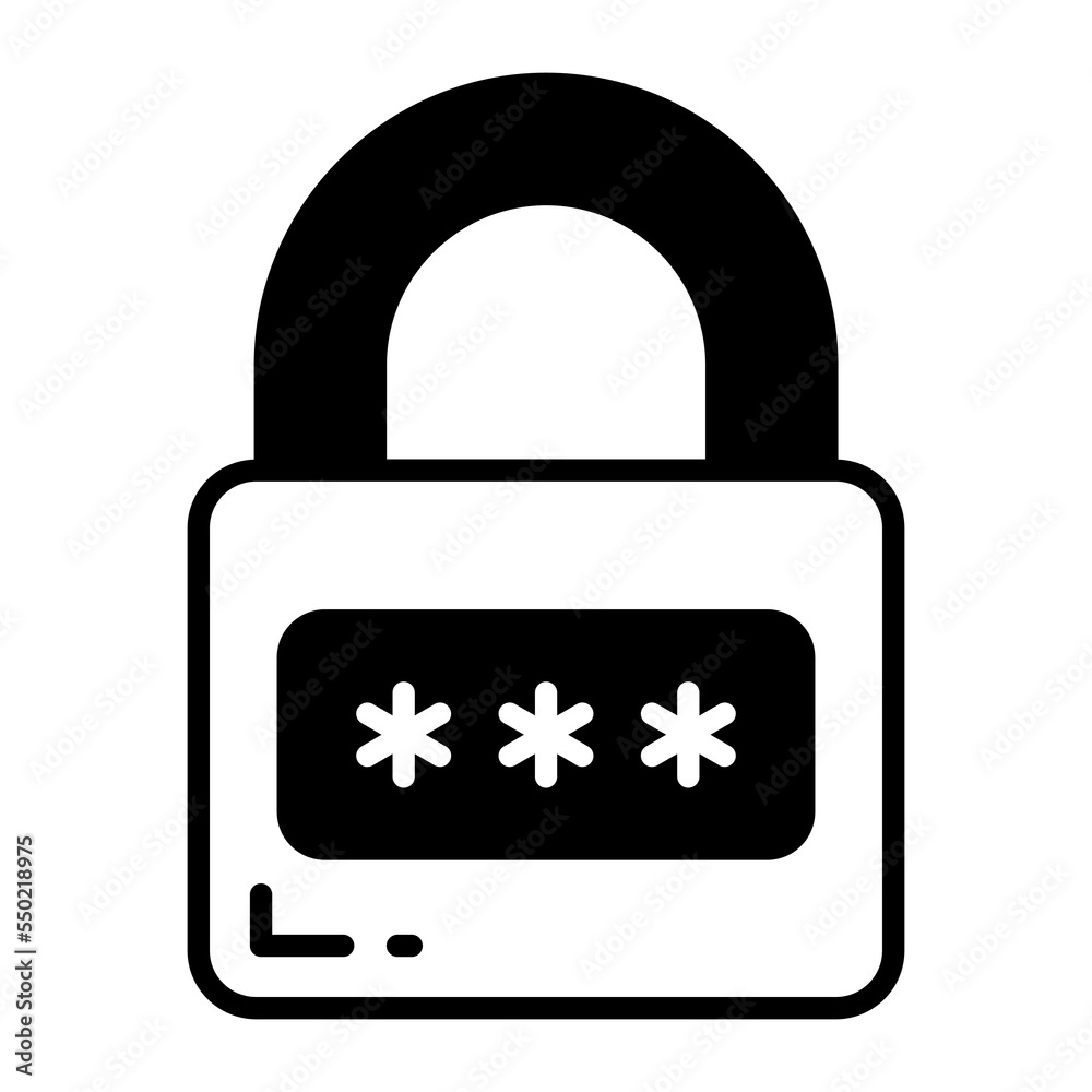 Password vector icon in trendy design style Password vector icon in trendy design style