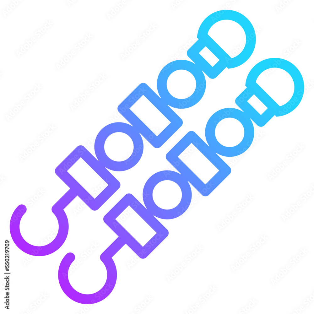 brochette gradient line icon brochette gradient line icon