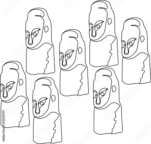Anthropology icon, anthropology line symbol vector