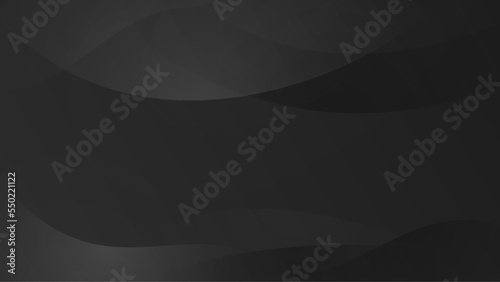 Liquid color background design. Black elements with fluid gradient. Dynamic shapes composition. Vector illustration