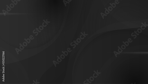 Liquid color background design. Black elements with fluid gradient. Dynamic shapes composition. Vector illustration