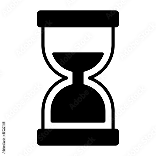 Vector icon of hourglass in trendy style