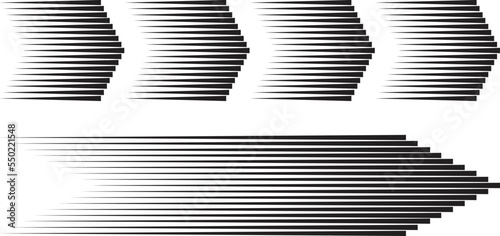 sideways Set . Linear signs collection. Arrow Design .elements for your design.Striped direction. vector illustration