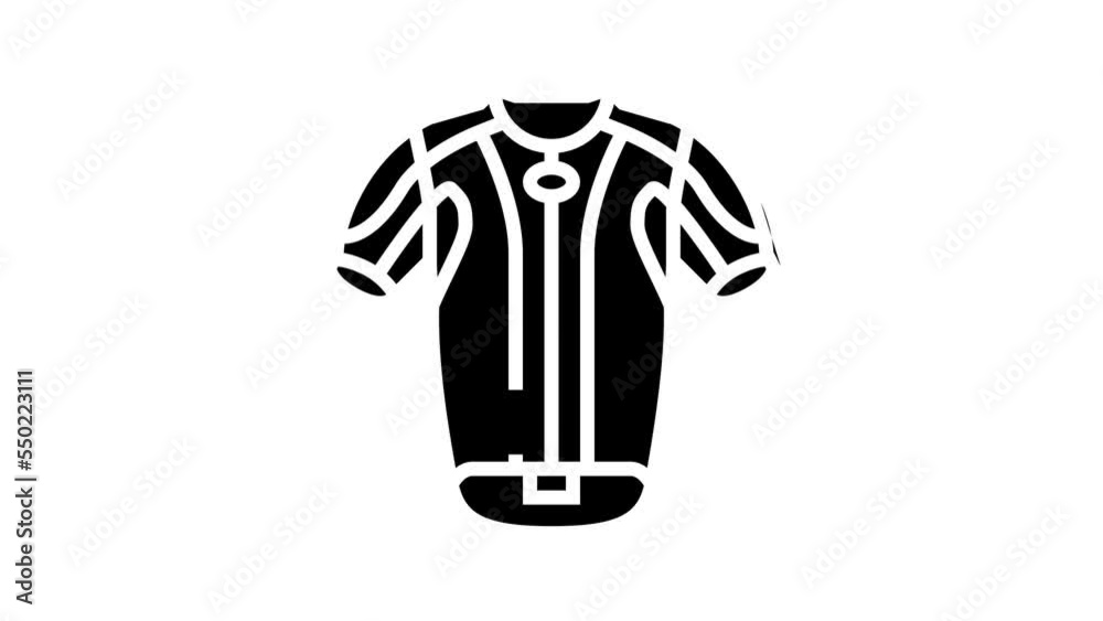 airbag vest motorcycle accessory line icon animation airbag vest motorcycle accessory line icon animation