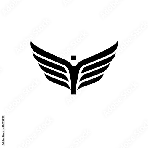 Winged i logo for logo or symbol 