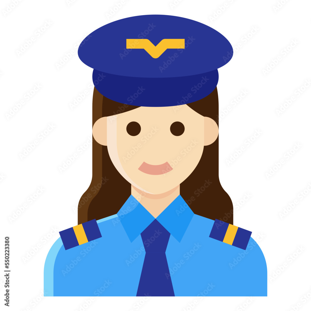 pilot flat icon