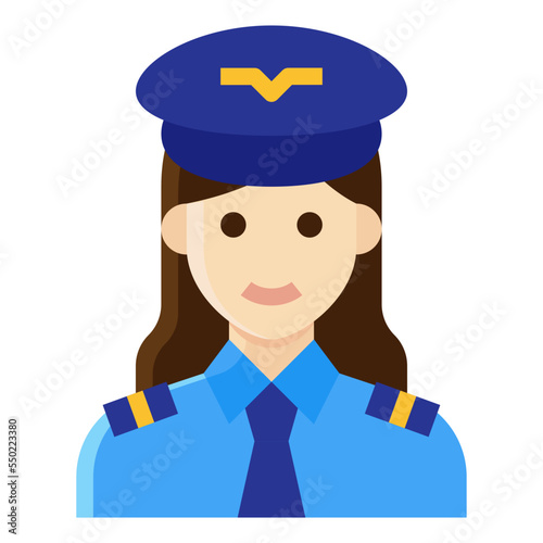 pilot flat icon