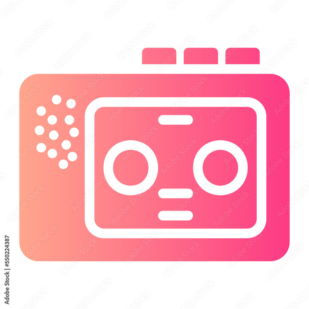 walkman gradient icon walkman gradient icon